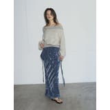 【Htage】ラップデザインベロアスカート | Ungrid | 詳細画像4