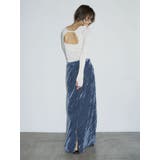 【Htage】ラップデザインベロアスカート | Ungrid | 詳細画像8