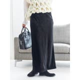 ブラック | フィットベロアスカート | Ungrid