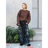 ブラック | レースデザインスリットスカート | Ungrid