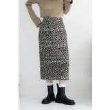 ベージュ | アニマルジャカードスカート | Ungrid