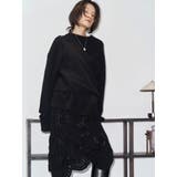 ブラック | 【Htage】モールヤーンアシメニットスカート | Ungrid