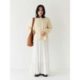 【WEB限定】パッチワークケーブルニット | Ungrid | 詳細画像13 