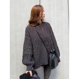 【WEB限定】パッチワークケーブルニット | Ungrid | 詳細画像15 