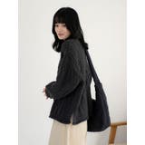 【WEB限定】パッチワークケーブルニット | Ungrid | 詳細画像19 