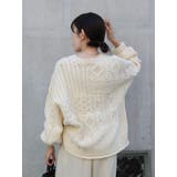 【WEB限定】パッチワークケーブルニット | Ungrid | 詳細画像31 