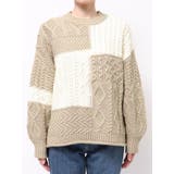 【WEB限定】パッチワークケーブルニット | Ungrid | 詳細画像35 