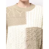 【WEB限定】パッチワークケーブルニット | Ungrid | 詳細画像38 