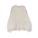 【WEB限定】パッチワークケーブルニット | Ungrid | 詳細画像48 