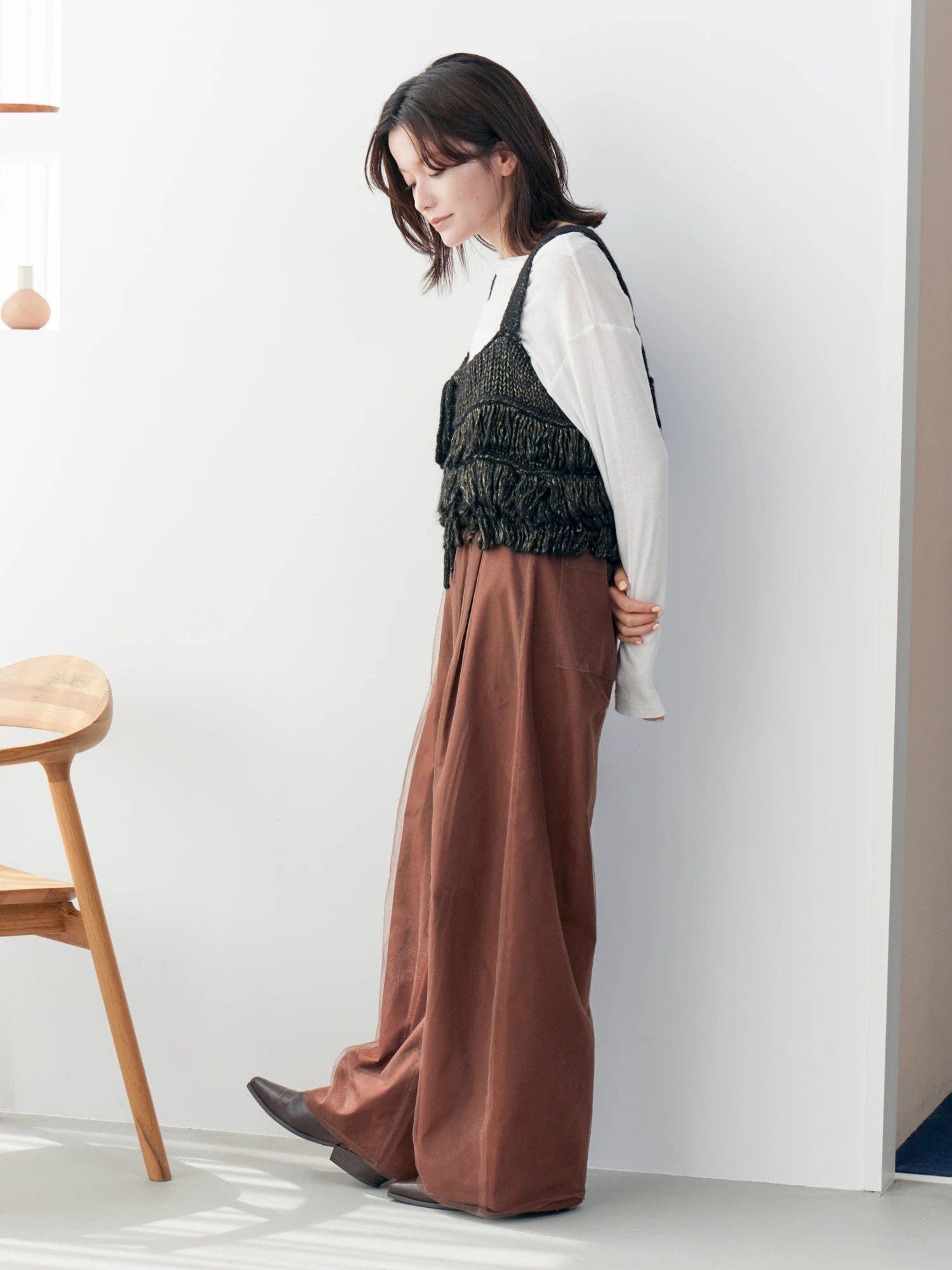 マルチウェイフリンジデザインニットビスチェ | Ungrid | 詳細画像18 