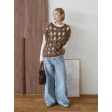 透かし編みデザインハンドニットベスト | Ungrid | 詳細画像22 