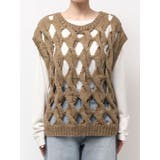 透かし編みデザインハンドニットベスト | Ungrid | 詳細画像28 