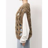 透かし編みデザインハンドニットベスト | Ungrid | 詳細画像29 