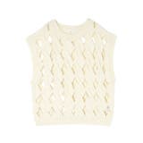 透かし編みデザインハンドニットベスト | Ungrid | 詳細画像39 