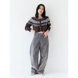 【WEB限定】求心柄ショートジップニット | Ungrid | 詳細画像10 