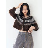 【WEB限定】求心柄ショートジップニット | Ungrid | 詳細画像8 