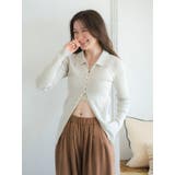 ボタンデザインニットカーディガン | Ungrid | 詳細画像6 