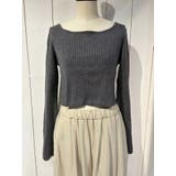 ボートネックショートニット | Ungrid | 詳細画像3 