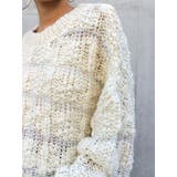 透かし編みデザインショートニット | Ungrid | 詳細画像10 