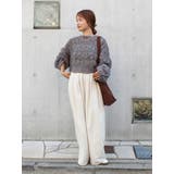 透かし編みデザインショートニット | Ungrid | 詳細画像18 