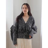 フリンジデザインニットカーディガン | Ungrid | 詳細画像26