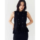 フリンジニットベスト | Ungrid | 詳細画像3 