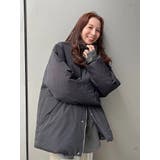 ブラック | ミドル丈ルーズシルエットダウン | Ungrid