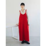 レッド | Ｖネックデザインニットキャミワンピース | Ungrid