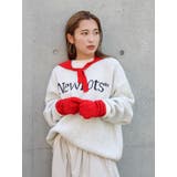 レッド | ニットスカーフミトンセット | Ungrid