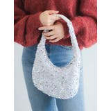 ホワイト | スパンコールハンドルバッグ | Ungrid