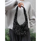ブラック | スパンコールハンドルバッグ | Ungrid