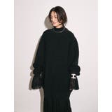 ブラック | 【Htage】バックスリットデザインビッグニット | Ungrid