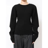 【Htage】パワーショルダーサークルデザインニット | Ungrid | 詳細画像18 