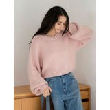ピンク | ローゲージクルーネックニット | Ungrid