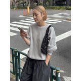 ライトグレー | カシミヤ混スムース編みルーズニット | Ungrid