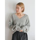 ラムウールVネックニット | Ungrid | 詳細画像29