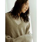 ラムウールVネックニット | Ungrid | 詳細画像3