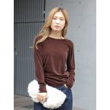 バックオープンドットシアーベロアロングスリーブTee | Ungrid | 詳細画像15 