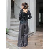 バックオープンドットシアーベロアロングスリーブTee | Ungrid | 詳細画像27 