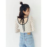 バックオープンドットシアーベロアロングスリーブTee | Ungrid | 詳細画像4 