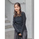 ミックス | バックオープンドットシアーベロアロングスリーブTee | Ungrid