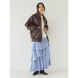 ポケットデザインフェイクレザーブルゾン | Ungrid | 詳細画像10 