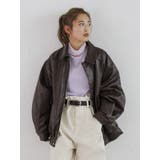 ポケットデザインフェイクレザーブルゾン | Ungrid | 詳細画像21 