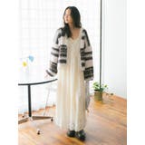 オフホワイト | バテン起毛レースキャミワンピース | Ungrid