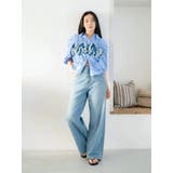 ブルー | ハイウエストオーガニックコットンルーズデニム | Ungrid