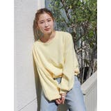 イエロー | コットン混ショートルーズニット | Ungrid