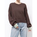 ブラウン | コットン混ショートルーズニット | Ungrid