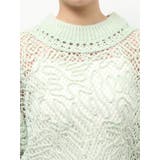レーシー刺繍ルーズニット | Ungrid | 詳細画像10 