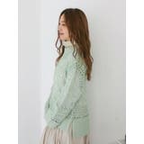 レーシー刺繍ルーズニット | Ungrid | 詳細画像18