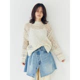 レーシー刺繍ルーズニット | Ungrid | 詳細画像3 